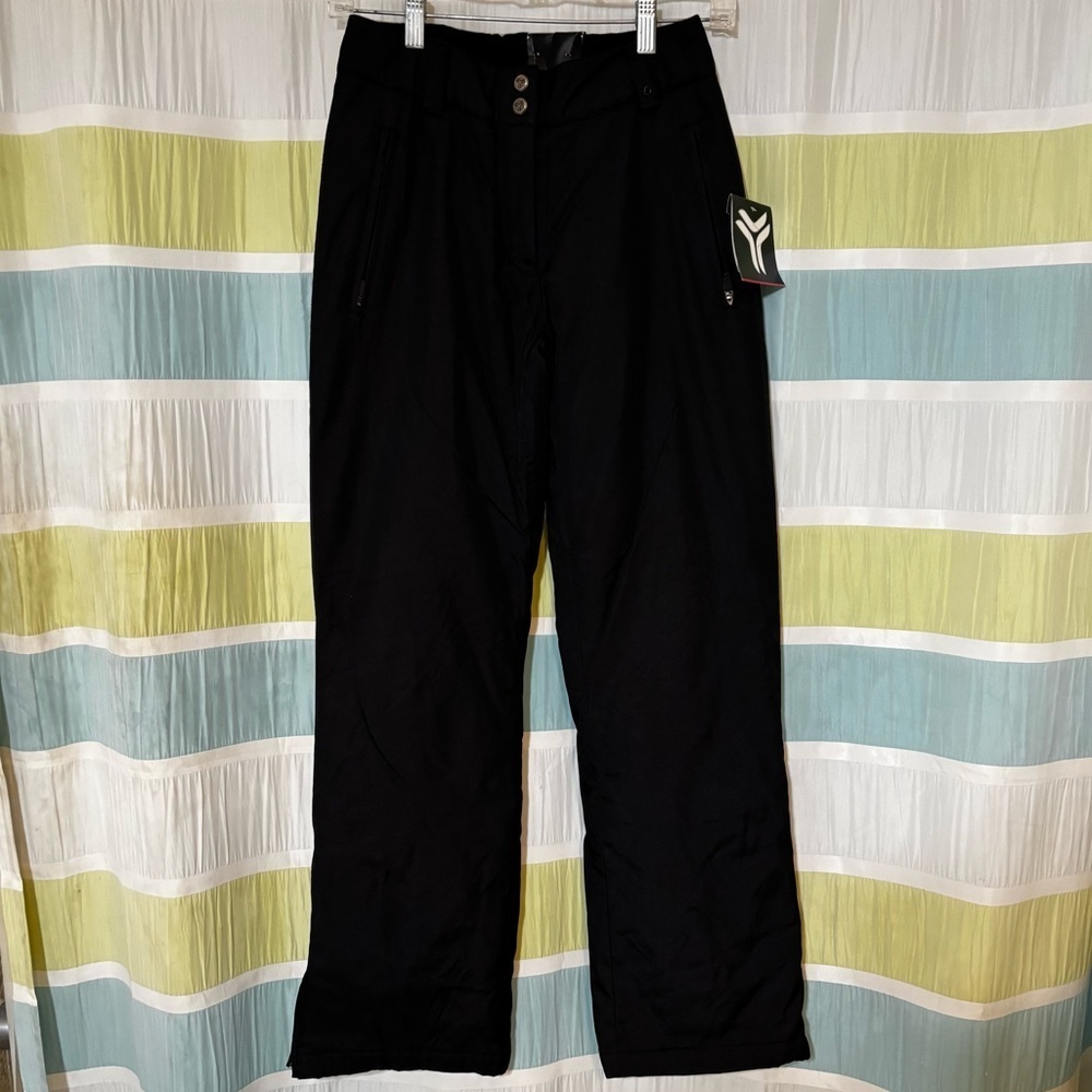 NWT Fera Black Ski Snowboard Pants Cold Weather Insulated Elastic Waist Sz 4R - Picture 9 of 9